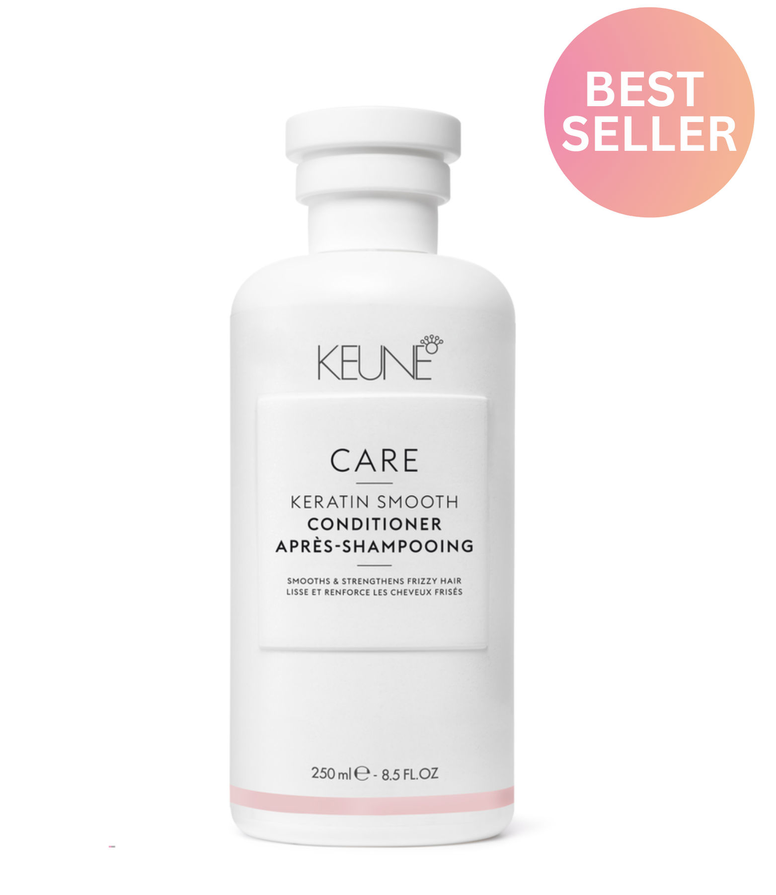 Keune Care Keratin Smooth Conditioner : Apres-shampooing à la kératine pour des soins capillaires efficaces et des cheveux lisses et soyeux.