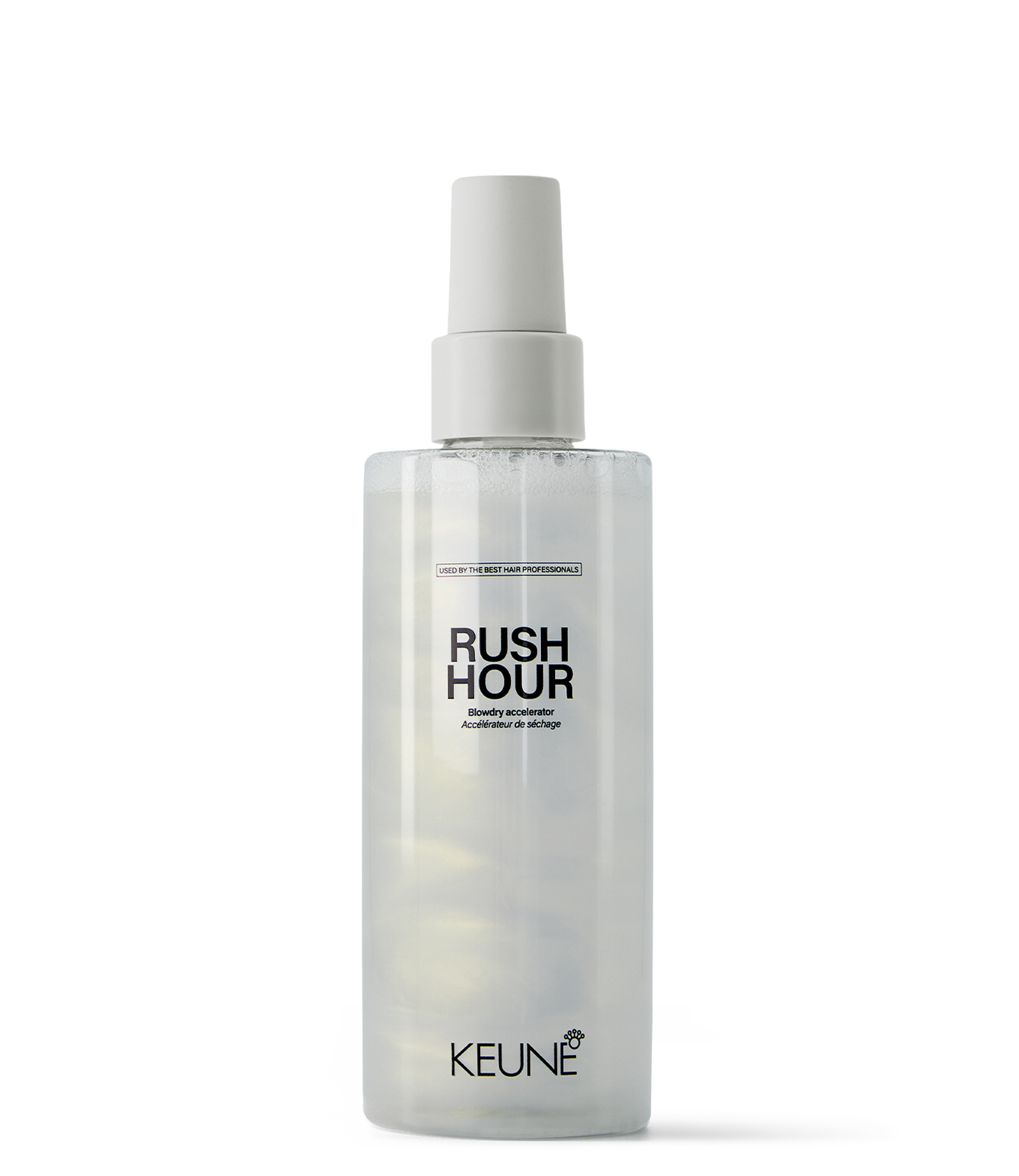 Transform your blowout with Keune Climate Rush Hour Blow-dry Accelerator. Provides heat protection for hair, reduces drying time, and combats frizz.